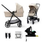 Kinderkraft 4in1 Travel System NEWLY (with MINK PRO R129 car seat) - Beige