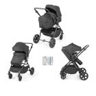 Ickle Bubba Comet 2 in 1 Plus Carrycot and Pushchair - Black/Black/Black