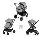 Ickle Bubba Comet 2 in 1 Plus Carrycot and Pushchair - Black/Space Grey/Black