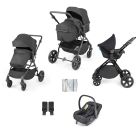 Ickle Bubba Comet 3 in 1 Travel System with Astral - Black/Black/Black