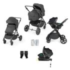 Ickle Bubba Comet All-in-One I-Size Travel System with Isofix Base - Black/Black/Black