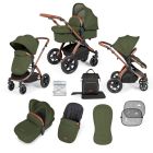Ickle Bubba Stomp Luxe 2 in 1 Plus Pushchair & Carrycot - Bronze/Woodland/Tan