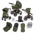 Ickle Bubba Stomp Luxe 2 in 1 Plus Pushchair & Carrycot - Black/Woodland/Black