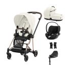 Cybex Mios Stroller with Cloud T i-Size Car Seat and Base Bundles - Rose Gold/Off White