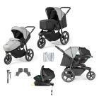 Ickle Bubba Venus Prime Jogger I-Size Travel System with Newborn Cocoon & Isofix Base