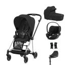 Cybex Mios Stroller with Cloud T i-Size Car Seat and Base Bundles - Chrome Black/Sepia Black