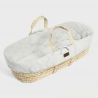 The Little Green Sheep Natural Quilted Moses Basket & Mattress - Dove