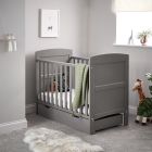Obaby Grace Mini Cot Bed & Underdrawer - Taupe Grey
