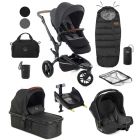 Jane Trider + Micro Pro + Koos iSize R1 10 Piece Travel System - Cold Black