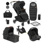 Jane Newel + Micro Pro + Koos iSize R1 10 Piece Travel System - Cold Black