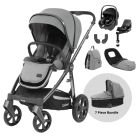 BabyStyle Oyster 3 Luxury 7 Piece Maxi Cosi Pebble 360 Travel System Bundle - Moon