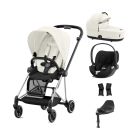Cybex Mios Stroller with Cloud T i-Size Car Seat and Base Bundles - Chrome Black/Off White