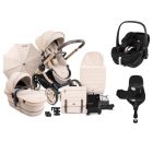 iCandy Peach 7 Maxi Cosi Pebble 360 PRO i-Size Complete Travel System Bundle - Biscotti