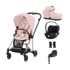 Cybex Mios Stroller with Cloud T i-Size Car Seat and Base Bundles - Rose Gold/Peach Pink
