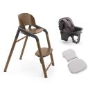 Bugaboo Giraffe Highchair + Baby Set & Pillow Set - Wood/Grey