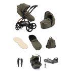 egg3 Luxury Pushchair and Shell i-Size Bundle - Hunter Green