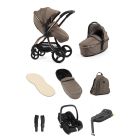 egg3 Luxury Pushchair and Cabriofix i-Size Car Seat and Base Bundle - Mink