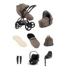 egg3 Luxury Pushchair and Cybex CloudT i-Size Car Seat and Base Bundle - Mink