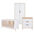 Tutti Bambini Fika 3 Piece Furniture Set - White & Light Oak