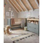 Mamas & Papas Harwell 2 Piece Cot Bed & Dresser Set - Grey/Oak