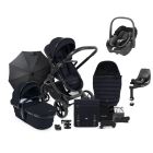 iCandy Peach 7 Maxi Cosi Pebble 360 i-Size Complete Travel System Bundle - Black Edition