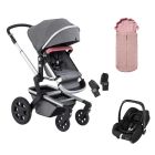 Joolz Day3 Special Edition Pushchair & Maxi Cosi CabrioFix I-SIZE Car Seat - Graphite Pink