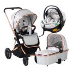 My Babiie MB500i iSize Travel System - Dani Dyer Rose Gold Marble
