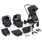Babymore MeMore V2 13 Piece Travel System with Pecan i-Size Car Seat - Black
