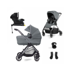 Silver Cross Dune Pushchair with First Bed Carrycot + Travel Pack - Glacier