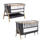 Tutti Bambini Cozee XL Bedside Crib & Cot - Oak/Liquorice