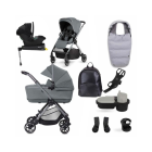 Silver Cross Dune Pushchair with First Bed Carrycot + Ultimate Pack - Glacier