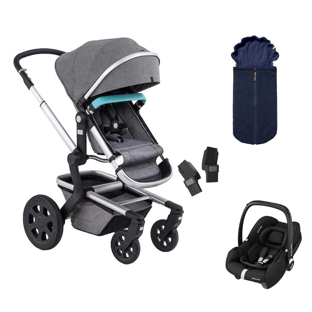 Joolz Day3 Special Edition Pushchair & Maxi Cosi CabrioFix I-SIZE Car Seat  - Graphite Blue