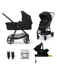 Kinderkraft 4in1 Travel System NEWLY (with MINK PRO R129 car seat) - Black