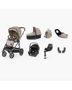 BabyStyle Oyster 3 Luxury 7 Piece Maxi Cosi Pebble 360 Travel System Bundle - Butterscotch