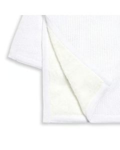The Little Green Sheep Organic Knitted Fleece Baby Blanket - White