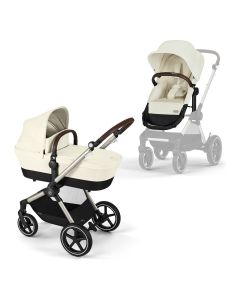 Cybex EOS LUX 2-in-1 Pushchair - Seashell Beige (Taupe Frame)