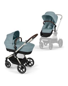 Cybex EOS LUX 2-in-1 Pushchair - Sky Blue (Taupe Frame)