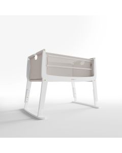 SnuzPod Studio Bedside Crib with Mattress - Paris White