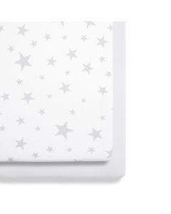Snuz Crib 2 Pack Fitted Sheets - Stars