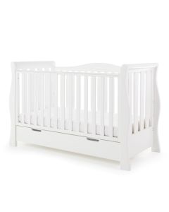 Obaby Stamford Luxe Cot Bed & Moisture Management - White