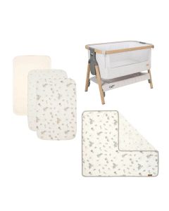 Tutti Bambini CoZee Cocoon Bedside Crib Starter Pack & Protector - Sterling Silver