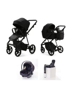 Mee-go Milano EVO 3 in 1 Plus Base Travel System - Abstract Black