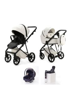 Mee-go Milano EVO 3 in 1 Plus Base Travel System - Pearl White