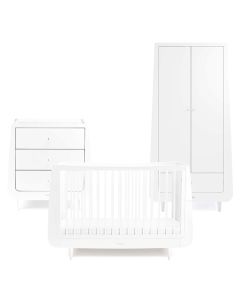 SnuzKot Skandi 3pc Nursery Furniture Set - White