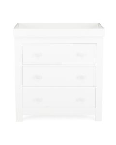 CuddleCo Aylesbury 3 Drawer Dresser and Changer - White