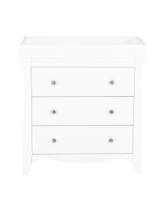 CuddleCo Clara 3 Drawer Dresser and Changer - White