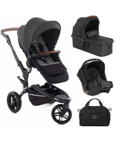 Jane Trider + Micro Pro + Koos iSize R1 Travel System - Cold Black