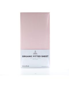 Mama Designs Organic Cot Bed Fitted Sheet - Pink (140cm x 70cm)