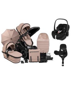 iCandy Peach 7 Maxi Cosi Pebble 360 PRO i-Size Complete Travel System Bundle - Cookie