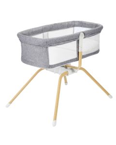 Babymore Air Motion Gliding Crib + Fitted Sheets - Slate